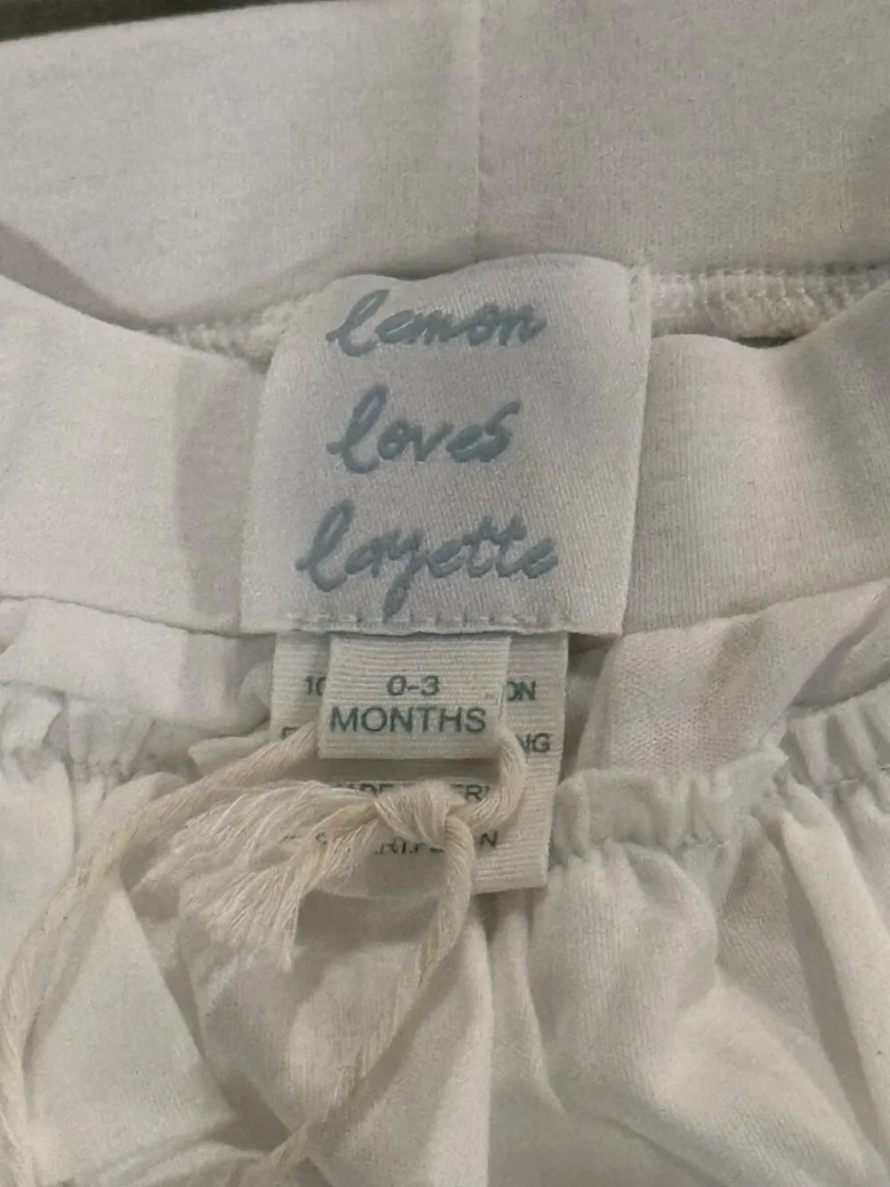 Lemon Loves Layette Ruffle Pants | Pima Cotton Boutique Baby | Size 0–3M